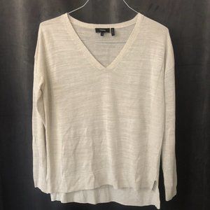 Theory Silver Linen Blend Sweater